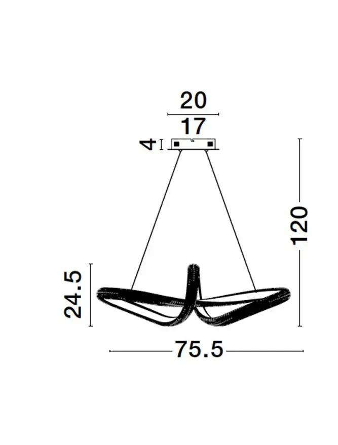Luster NOVA LUCE 9748147 LED 42W 3400lm 3000K 230V IP20